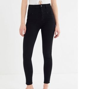 high rise dark blue BDG jeans